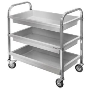 Zdjęcie produktu: Wózek gastronomiczny kelnerski 85x45x90 cm Mega-M 3 półki stal nierdzewna