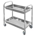 Zdjęcie produktu: Wózek gastronomiczny kelnerski 95x50x95 cm Mega-M 2 półki stal nierdzewna