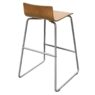 Hoker ze sklejki na stołówkę, do bistro stelaż metalowy szary H-89 cm L-52 cm G-52 cm-MTP004014