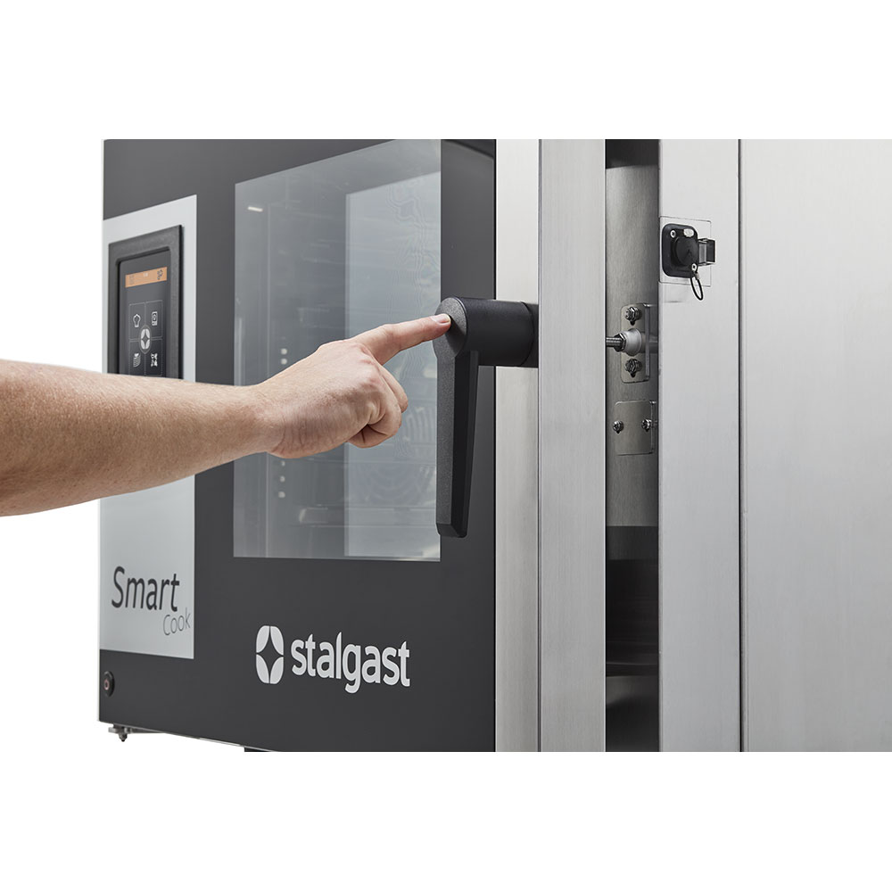 Piec konwekcyjno-parowy Stalgast SmartCook 11 GN 11 9100052 14 kW dotykowy gazowy-MTP003880 wyłącznik drzwiowy