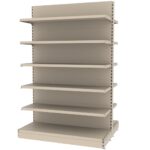 Zdjęcie produktu: Regał sklepowy MAGO gondola H-210 cm L-136 cm moduł bazowy kremowy
