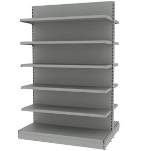 Zdjęcie produktu: Regał sklepowy MAGO gondola H-210 cm L-136 cm moduł bazowy jasny szary