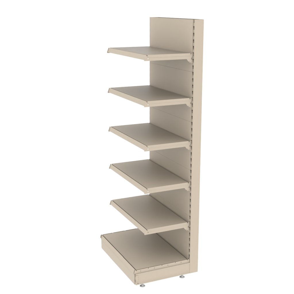 Regał sklepowy MAGO szczytowy H-210 cm L-83 cm kremowy-MPP000750