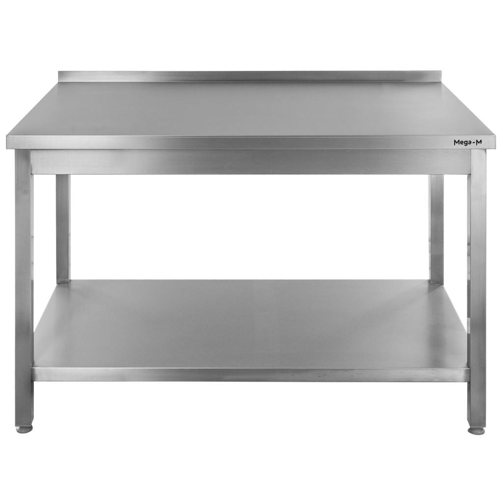 Stół gastronomiczny roboczy spawany z półką Mega-M 140x60x85 cm stal nierdzewna MTP003801