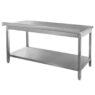 Stół gastronomiczny roboczy spawany z półką Mega-M 140x60x85 cm stal nierdzewna MTP003801