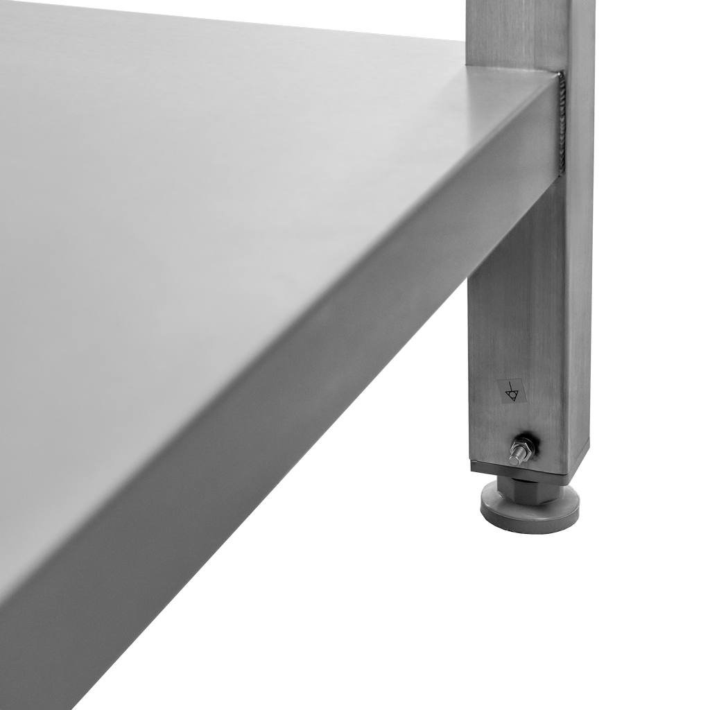 Stół gastronomiczny roboczy spawany z półką Mega-M 140x60x85 cm stal nierdzewna MTP003801 nogi