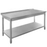 Stół gastronomiczny roboczy spawany z półką Mega-M 140x60x85 cm stal nierdzewna MTP003801