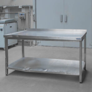 Zdjęcie produktu: Stół gastronomiczny ze stali nierdzewnej przyścienny z półką ASCOBLOC 160x80x85 cm