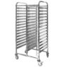 Wózek regał mobilny gastronomiczny na tace Mega-M 74x55x170 cm stal nierdzewna-MTP001921