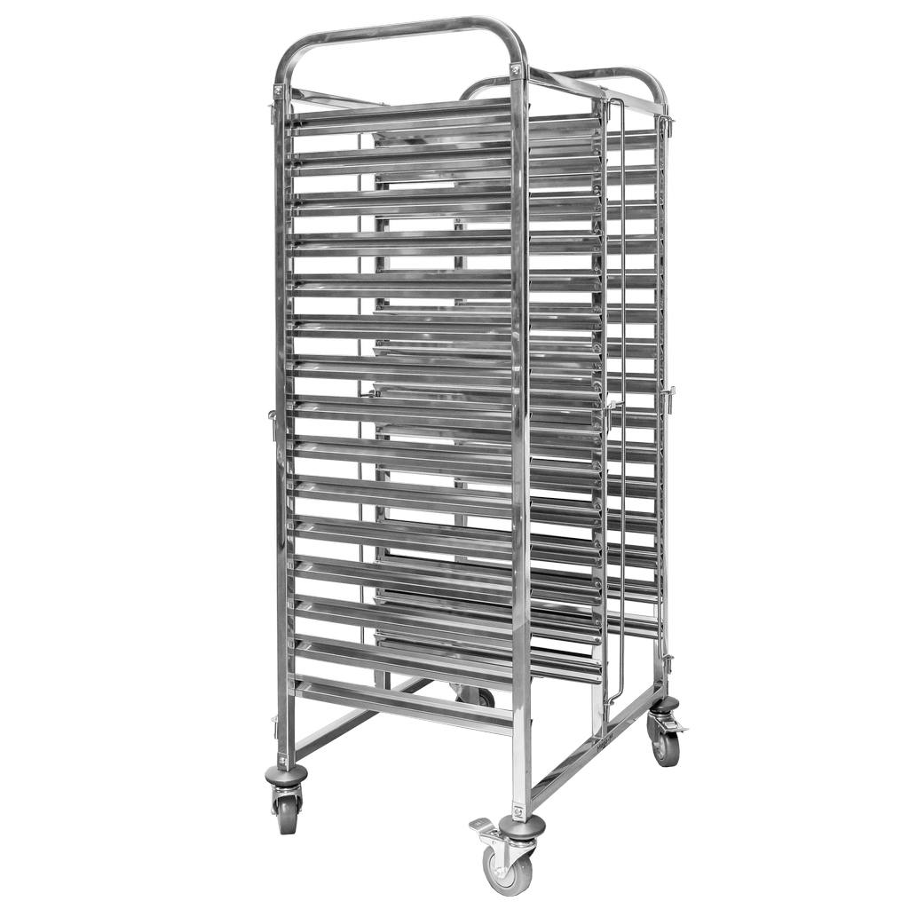Wózek regał mobilny gastronomiczny na tace Mega-M 74x55x170 cm stal nierdzewna-MTP001921
