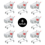 Zdjęcie produktu: Wózek sklepowy zakupowy MARSANZ CASCP08002 80 L S-50 cm ZESTAW 8 szt