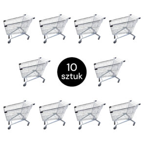 Zdjęcie produktu: Wózek sklepowy zakupowy Mega-M YR 150 L S-54 cm ZESTAW 10 szt