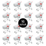 Zdjęcie produktu: Wózek sklepowy zakupowy MARSANZ CASCP08002 80 L S-50 cm ZESTAW 16 szt