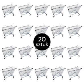 Zdjęcie produktu: Wózek sklepowy zakupowy Mega-M YR 150 L S-54 cm ZESTAW 20 szt