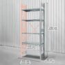 regał półkowy modułowy DEXION z siatką 250 cm