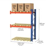 Zdjęcie produktu: Regał magazynowy paletowy MGL MAGO HX 0+2 H-300 cm L-278,2 cm moduł dostawny, 3000 kg nośność na parę trawersów