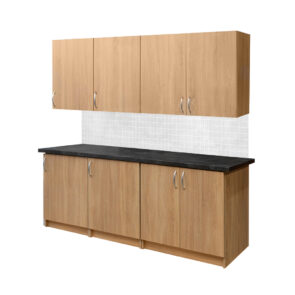 Zdjęcie produktu: Zestaw mebli kuchennych do pomieszczeń socjalnych Mega-M H-86 cm L-200 cm G-60 cm Dąb Sonoma