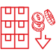 ikona obniżka kosztów