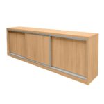 Zdjęcie produktu: Komoda biurowa z drzwiami przesuwnymi Mega-M L-280 cm G-50 cm H-90 cm dąb sonoma
