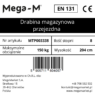 Drabina magazynowa przejezdna pomost magazynowy Mega-M H-204 cm 8 stopni hamulec schodkowy