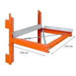 Zdjęcie produktu: Miejsce odkładcze balkon MECALUX L-110 cm G-130 cm do słupa W-12 cm