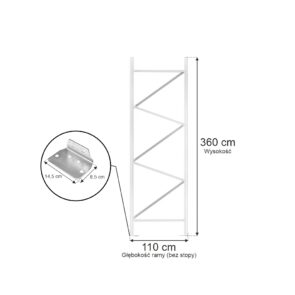 Zdjęcie produktu: Rama MGL MAGO HX82 H-360 cm G-110 cm W-8.2 cm ocynk (w elementach)
