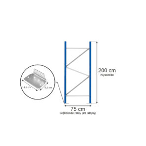 Zdjęcie produktu: Rama MGL MAGO HX82 H-200 cm G-75 cm W-8.2 cm niebieska (w elementach)