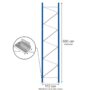 Rama Mago HX102 0250 H-600 cm G-110 cm W-10.2 cm niebieska (elementy ramy) MPP000419