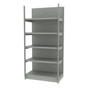 Zdjęcie produktu: Regał sklepowy wzmacniany przyścienny MAGO H-210 cm L-103 cm G-68 cm moduł bazowy jasny szary