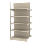 Zdjęcie produktu: Regał sklepowy wzmocniony gondola MAGO H-210 cm L-101,5 cm G-108 cm moduł dostawny kremowy
