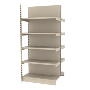 Zdjęcie produktu: Regał sklepowy wzmocniony gondola MAGO H-210 cm L-101,5 cm G-108 cm moduł dostawny kremowy