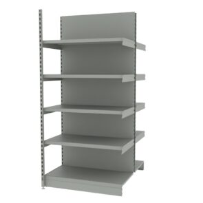 Zdjęcie produktu: Regał sklepowy wzmocniony gondola MAGO H-210 cm L-101,5 cm G-128 cm moduł dostawny jasny szary