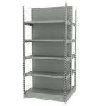Zdjęcie produktu: Regał sklepowy wzmocniony gondola MAGO H-210 cm L-103 cm G-108 cm moduł bazowy jasny szary