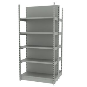 Zdjęcie produktu: Regał sklepowy wzmocniony gondola MAGO H-210 cm L-103 cm G-108 cm moduł bazowy jasny szary