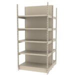 Zdjęcie produktu: Regał sklepowy wzmocniony gondola MAGO H-210 cm L-103 cm G-128 cm moduł bazowy kremowy