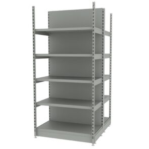 Zdjęcie produktu: Regał sklepowy wzmocniony gondola MAGO H-210 cm L-103 cm G-128 moduł bazowy jasny szary