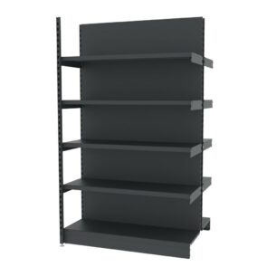 Zdjęcie produktu: Regał sklepowy wzmocniony gondola MAGO H-210 cm L-126,5 cm G-108 cm moduł dostawny grafitowy