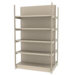 Zdjęcie produktu: Regał sklepowy wzmocniony gondola MAGO H-210 cm L-128 cm G-108 cm moduł bazowy kremowy