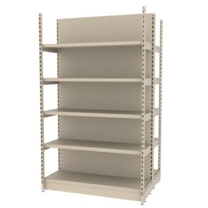 Zdjęcie produktu: Regał sklepowy wzmocniony gondola MAGO H-210 cm L-128 cm G-108 cm moduł bazowy kremowy