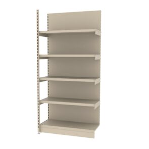 Zdjęcie produktu: Regał sklepowy wzmocniony przyścienny MAGO H-210 cm L-101,5 cm G-58 cm moduł dostawny kremowy
