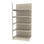 Zdjęcie produktu: Regał sklepowy wzmocniony przyścienny MAGO H-210 cm L-101,5 cm G-68 cm moduł dostawny kremowy