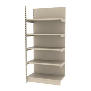 Zdjęcie produktu: Regał sklepowy wzmocniony przyścienny MAGO H-210 cm L-101,5 cm G-68 cm moduł dostawny kremowy