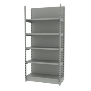 Zdjęcie produktu: Regał sklepowy wzmocniony przyścienny MAGO H-210 cm L-103 cm G-58 cm moduł bazowy jasny szary