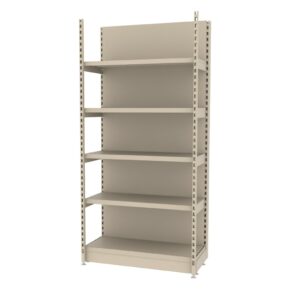 Zdjęcie produktu: Regał sklepowy wzmocniony przyścienny MAGO H-210 cm L-103 cm G-58 cm moduł bazowy kremowy