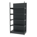 Zdjęcie produktu: Regał sklepowy wzmocniony przyścienny MAGO H-210 cm L-103 cm G-68 cm moduł bazowy grafitowy
