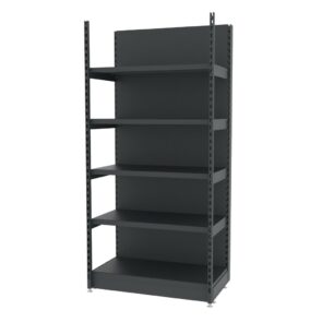 Zdjęcie produktu: Regał sklepowy wzmocniony przyścienny MAGO H-210 cm L-103 cm G-68 cm moduł bazowy grafitowy