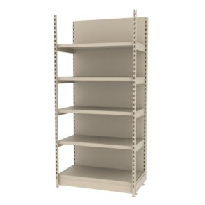 Zdjęcie produktu: Regał sklepowy wzmocniony przyścienny MAGO H-210 cm L-103 cm G-68 cm moduł bazowy kremowy