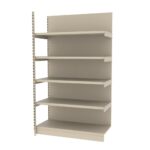 Zdjęcie produktu: Regał sklepowy wzmocniony przyścienny MAGO H-210 cm L-126,5 cm G-68 cm moduł dostawny kremowy