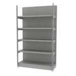 Zdjęcie produktu: Regał sklepowy wzmocniony przyścienny MAGO H-210 cm L-128 cm G-58 cm moduł bazowy jasny szary