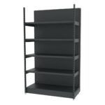 Zdjęcie produktu: Regał sklepowy wzmocniony przyścienny MAGO H-210 cm L-128 cm G-68 cm moduł bazowy grafitowy